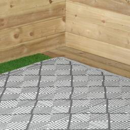 Rackhams 1.5m x 2.1m Alexandria Large Outdoor Alfresco Patio Rug Mat in Grey - thumbnail 4