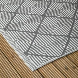 Rackhams 1.5m x 2.1m Alexandria Large Outdoor Alfresco Patio Rug Mat in Grey - thumbnail 2