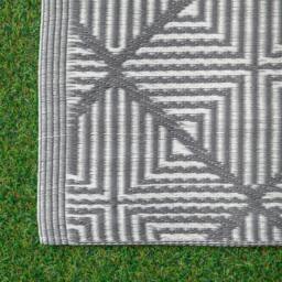 Rackhams 1.5m x 2.1m Alexandria Large Outdoor Alfresco Patio Rug Mat in Grey - thumbnail 5