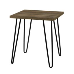 Rackhams Owen Retro End Table in Walnut Look - Brown - thumbnail 2