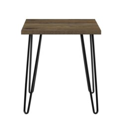 Rackhams Owen Retro End Table in Walnut Look - Brown - thumbnail 1