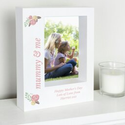 Rackhams Personalised Floral 5x7 Box Photo Frame - thumbnail 2