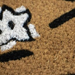 Rackhams Eco-Friendly Latex Backed Coir Entrance Doormat, 40x70cm - Our Happy Home - 1 - Brown - thumbnail 4