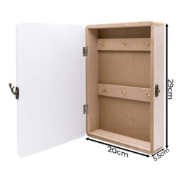 "Rackhams 6-Key Hook Holder Cabinet - ""Love Is The Key"" (Palm Leaf)" - thumbnail 6