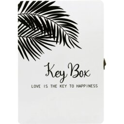 "Rackhams 6-Key Hook Holder Cabinet - ""Love Is The Key"" (Palm Leaf)" - thumbnail 2