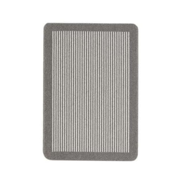 Rackhams Washable Striped Grey Mat and Runner - 50X80 cm - image 1