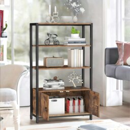 Rackhams Industrial Bookcase With 3 Shelves & Cupboard - thumbnail 4