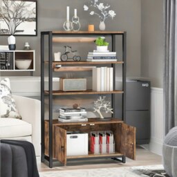 Rackhams Industrial Bookcase With 3 Shelves & Cupboard - thumbnail 2