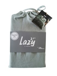 Rackhams 'Pure Washed Linen' Pillowcase Pair - Sage Green - thumbnail 3