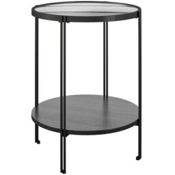 Rackhams Wainwright Round End Table Black Oak - Black - thumbnail 6
