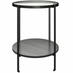 Rackhams Wainwright Round End Table Black Oak - Black - thumbnail 5