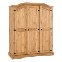 Rackhams Corona 3 Door Triple Wardrobe - Mexican Pine