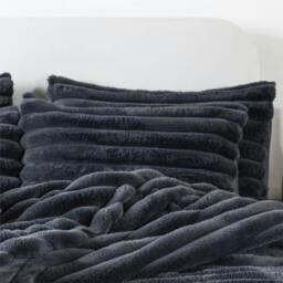 Rackhams Big Cord Teddy Charcoal Duvet Cover Set - Single - thumbnail 5