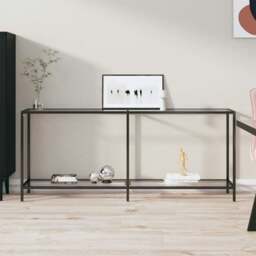 Rackhams Console Table Transparent 180x35x75.5 cm Tempered Glass - thumbnail 1