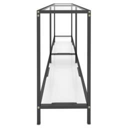 Rackhams Console Table Transparent 180x35x75.5 cm Tempered Glass - thumbnail 4