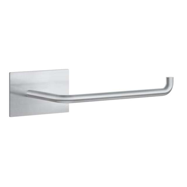 Rackhams Brushed Stainless Steel Toilet Roll Holder Self Adhesive Bathroom Wall Mounted