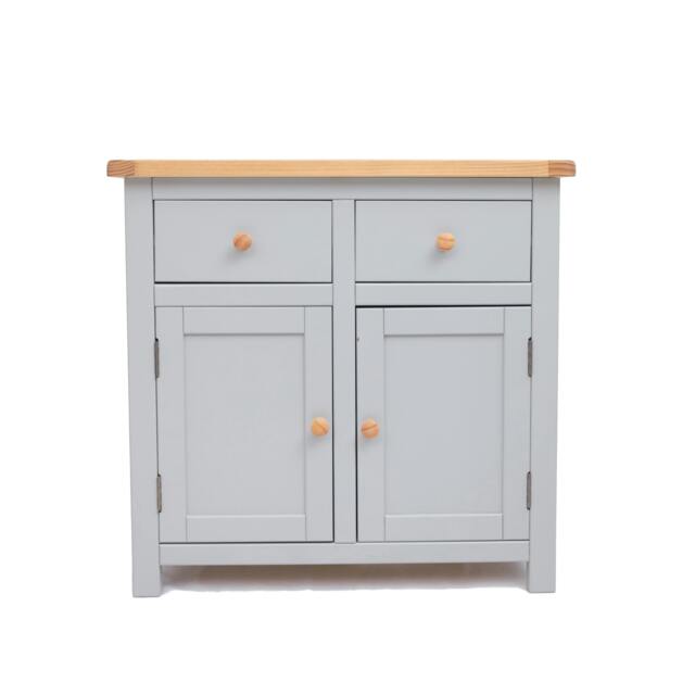 Rackhams Argenta Light Grey 2 Drawer 2 Door Sideboard Wood Knob - Light Grey - image 1