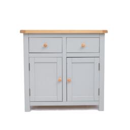 Rackhams Argenta Light Grey 2 Drawer 2 Door Sideboard Wood Knob - Light Grey
