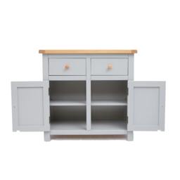 Rackhams Argenta Light Grey 2 Drawer 2 Door Sideboard Wood Knob - Light Grey - thumbnail 5