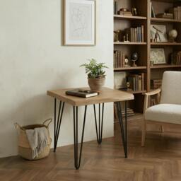 Rackhams Live Edge Side Table - W40xL40cm - Beech