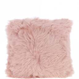 Rackhams Sheepskin Cushion - One Size - Rosa - Sheepskin - thumbnail 1