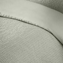 Rackhams Crinkle Seersucker Green Duvet Cover Set - Double - thumbnail 4