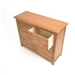 Rackhams Trivento 6 Drawer Chest of Drawers Chrome Knob - Natural - thumbnail 4