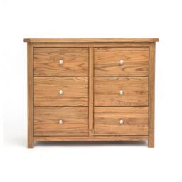 Rackhams Trivento 6 Drawer Chest of Drawers Chrome Knob - Natural