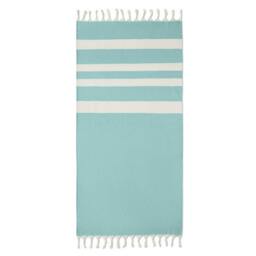 Rackhams Agoura Hammam Towel - Turquoise - One Size - Turquoise - 55% Recycled Polyester/45% Recycled Cotton - thumbnail 2