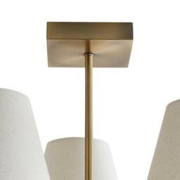 Rackhams Taliah 3-Light Antique Brass Semi-Flush Ceiling Light - thumbnail 6