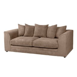 Rackhams Dylan Jumbo Cord 3+2 Seater Fabric Sofa in Coffee - 2 Seater - thumbnail 6