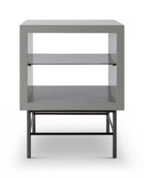 Rackhams Alberto Side Tables - White - Dark Chrome - thumbnail 2