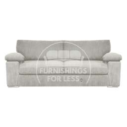 Rackhams Delta Full Jumbo Cord 3 Seater Sofa - Silver