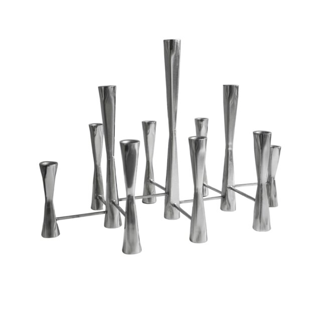 Rackhams Parker 11 Piece Candle Centerpiece - Silver - image 1