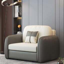 Rackhams Caio Single Sofa Bed, Leathaire - 146cm (with one drawer) - Orange - thumbnail 3