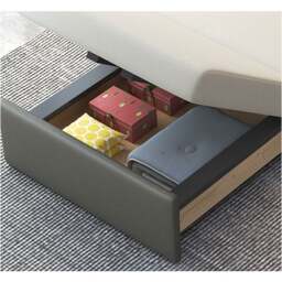 Rackhams Caio Single Sofa Bed, Leathaire - 146cm (with one drawer) - Orange - thumbnail 6