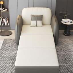 Rackhams Caio Single Sofa Bed, Leathaire - 146cm (with one drawer) - Orange - thumbnail 5