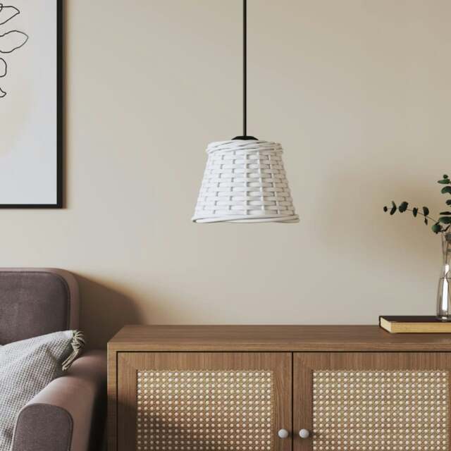 Rackhams Ceiling Lamp Shade White �â�_15x12 cm Wicker