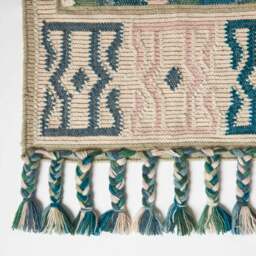 Rackhams Matala Green & Blue Kilim Wool Rug - 90 x 150 cm - thumbnail 4