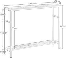 Rackhams Console Table With 2 Shelves - thumbnail 4