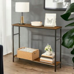 Rackhams Console Table With 2 Shelves - thumbnail 3