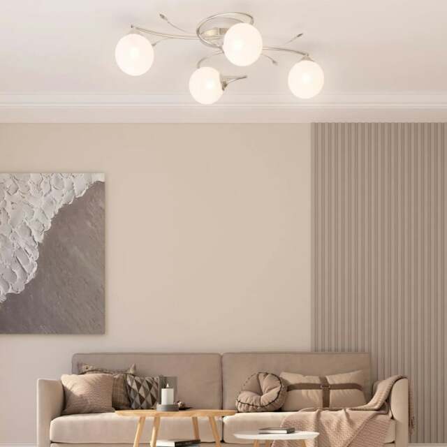 Rackhams Ceiling Lamp with Round Glass Shades for 4 G9 LED Lights - image 1