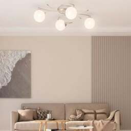 Rackhams Ceiling Lamp with Round Glass Shades for 4 G9 LED Lights - thumbnail 1