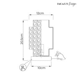 Rackhams Evelle Chrome Touch Table Lamp - thumbnail 3