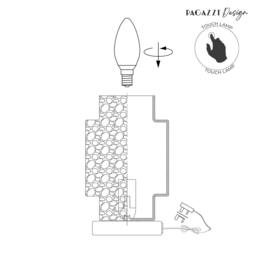 Rackhams Evelle Chrome Touch Table Lamp - thumbnail 4