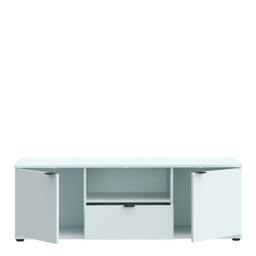 Rackhams Ganymede Wide TV Unit with Open Shelf, Drawer & 2 Doors in Light Grey - W 129.8 X  H 43.9 X  D 41.3cm - 1 - Manufactured Wood - thumbnail 5