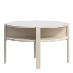 Rackhams Tobago Round Coffee Table with Open Shelf in Sand - 45.5 x 74.4 x 74.4 cm - 1 - Wood - thumbnail 2