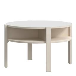 Rackhams Tobago Round Coffee Table with Open Shelf in Sand - 45.5 x 74.4 x 74.4 cm - 1 - Wood - thumbnail 3