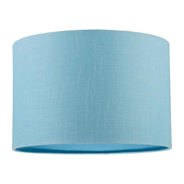 Rackhams Designer Ocean Current Blue Textured Linen Fabric Circular Lamp Shade - image 1