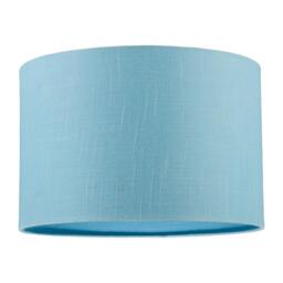 Rackhams Designer Ocean Current Blue Textured Linen Fabric Circular Lamp Shade - thumbnail 1